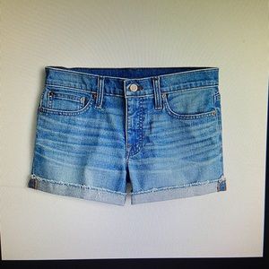 J.Crew Midrise Denim Short in light wash